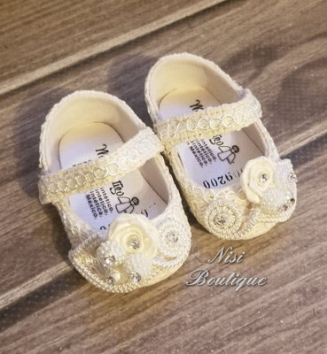 ivory baptism shoes