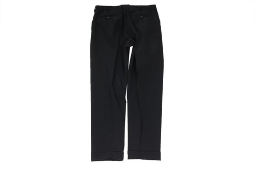 Prada Mens Dress Pants Size Small IT 46 Navy Blue Poly Stretch Trousers Cuffed - Picture 10 of 11