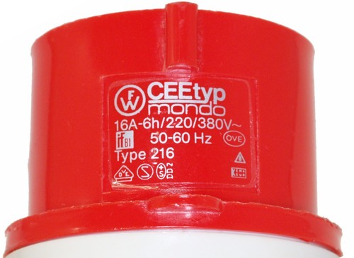 Walther Werke Mondo Angle Plug 16 A Type 216 4P 380 V 6H IP44 Mondo CEE STECKER - Picture 2 of 6