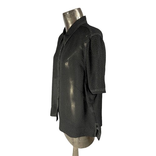 ELVI Womens Tunic Shirt Blouse Top XXL 26 Black Polka Dot (EU54) Oversize - Picture 7 of 11