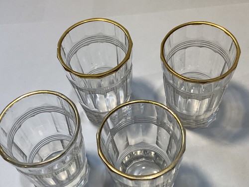 CORDIAL GOLD RIMMED GLASS SET - Picture 3 of 7