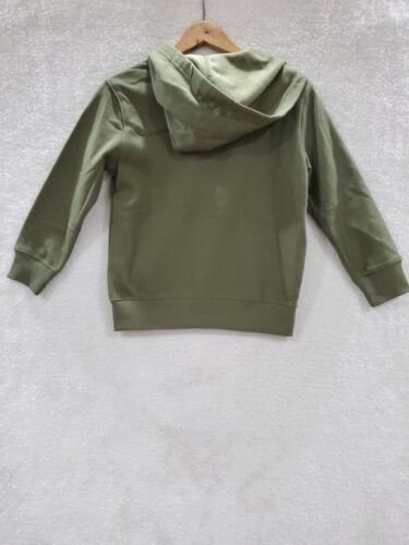 Gap Kids Boys Medium (8) Army Green Full Zip Embroidery Logo Fleece Hoodie - Picture 5 of 7