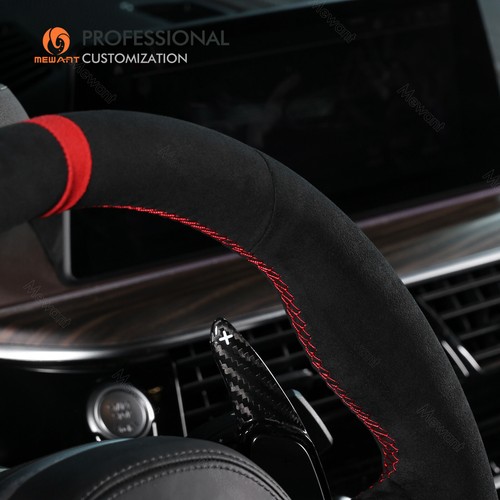Handstitch negro Alcantara funda de volante para BMW G20 G21 F40 F44 G22 G26 G30 - Imagen 10 de 13