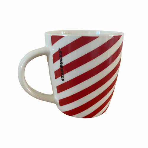 Startbucks Christmas Red & White Candy Cane Striped 12 fl. oz Coffee Mug Cup - Picture 3 of 6