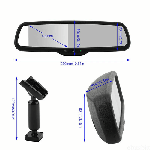 4,3 Zoll Monitor mit Rückfahrkamera für Nissan NV1500 2500 3500 Cargo Van 2012-2019 - Bild 14 von 19