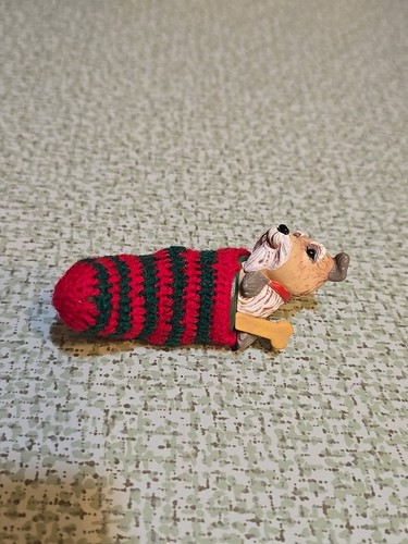 Hallmark Doggy In A Stocking Keepsake Ornament 1985 QX4742 Jack Russ VINTAGE - Picture 9 of 11