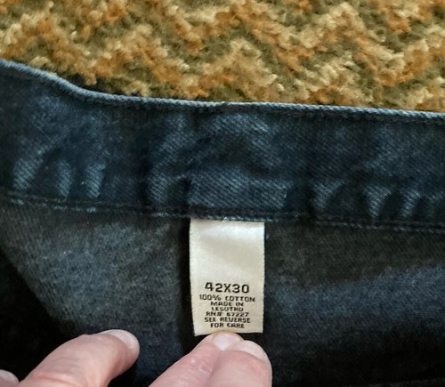 Men's Open Trails Jeans - Size 42x30 Dark Wash Baggy - Picture 6 of 10