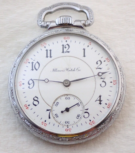ANTIQUE 16s ILLINOIS GRADE 184 17 JEWEL POCKET WATCH PARTS REPAIR - Picture 1 of 5