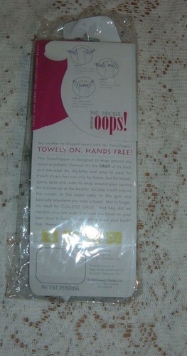 TOWEL TOPPER THE ORIGINAL HANDS FREE TOWELS SMALL 27"-36" SIZES 2 TO 8 BLUE NEW - Picture 3 of 4