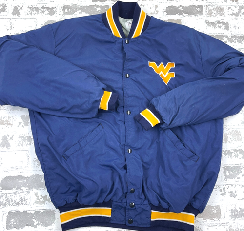 Giacca alpinisti West Virginia vintage uomo XL bomber WVU anni 90 made in USA cucita - Foto 2 di 17
