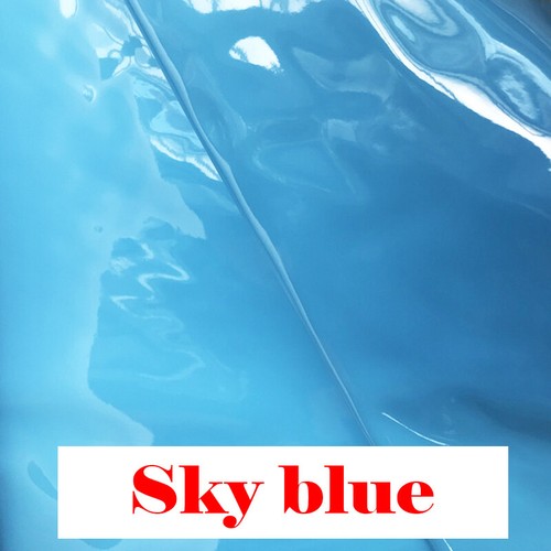 1M Shiny Wet Look Faux Leather Latex Fabric Flannel Backed PU Cloth DIY Material - Picture 9 of 28