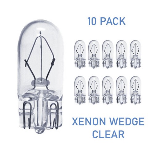 Xenon Wedge Light Bullb 12V or 24V | 3W 5W 7.5W 10W | Clear or Frost - 10-Pack - Picture 4 of 12