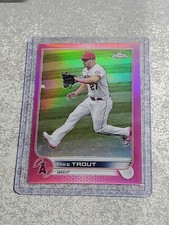 Mike Trout Pink Refractor 2022 Topps Chrome Baseball Card #200 Angels D-10