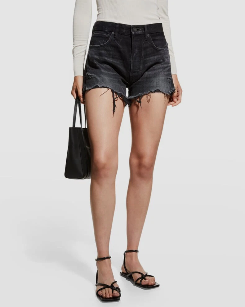 Moussy denim best sale shorts