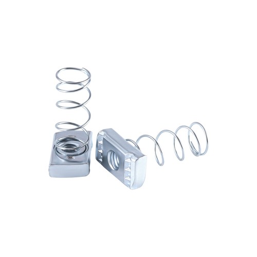 12 Stück Kohlenstoffstahl Federmuttern für Unistrut Kanal 3/8"-16 ODER 1/4" - 20 - Bild 10 von 16