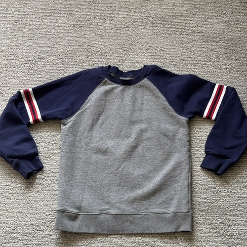 Hanna Andersson Sweatshirt Boys Size 140 (US 10) Color Block Gray Navy Pullover - Bild 1 von 6