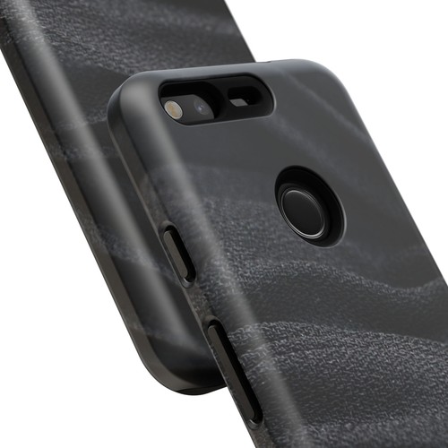 Black Pleated Fabric-look Tough Phone Case - iphone, Samsung galaxy, Goog Pixel - Picture 166 of 235
