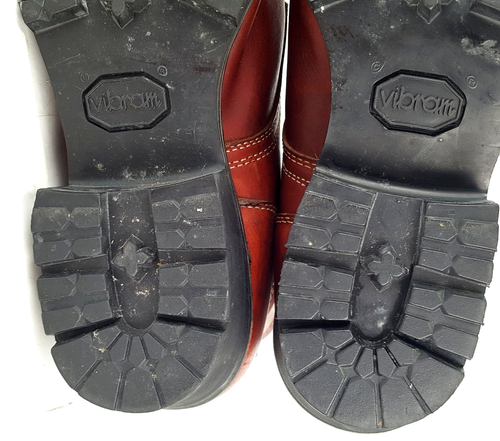 VTG Herman Survivors Logger Leather Insulated Steel Toe Boots Vibram Mens 13 W - Picture 10 of 20