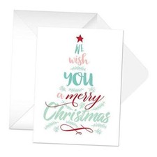 Tree Of Wishes Christmas Cards / 24 Holiday Cards with White Tree of Wishes