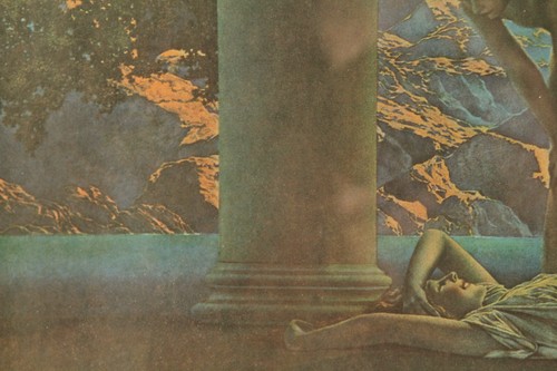 Vintage MAXFIELD PARRISH ”Daybreak” Lithograph Print 18” X 30” (33 X 21 frame) - Picture 7 of 10