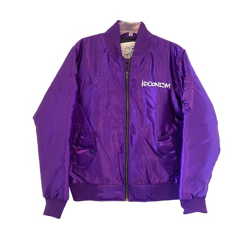 Chaqueta Kodone púrpura satinado para hombre Kodonism Bunny ropa de calle bordada mediana difícil de encontrar - Imagen 2 de 13