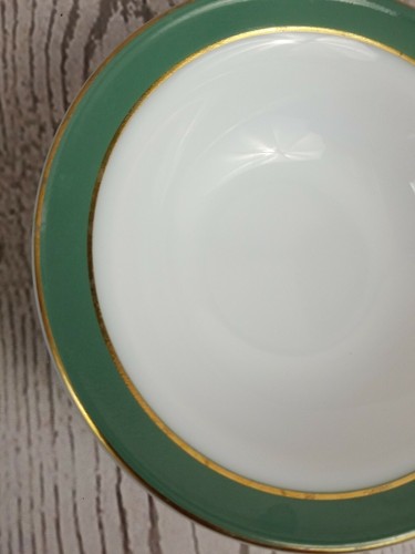 Vintage Pyrex Fruit Cup Bowls Regency Green Band Gold Trim Lot of 2 Excellent🔥 - Picture 4 of 12