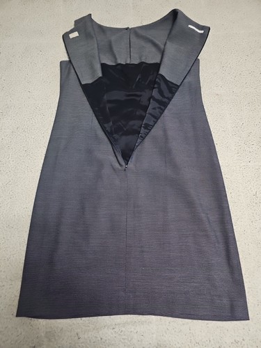 Kiton Napoli Damen Etuikleid grau gerafft ärmellos siehe Maße  - Bild 3 von 13