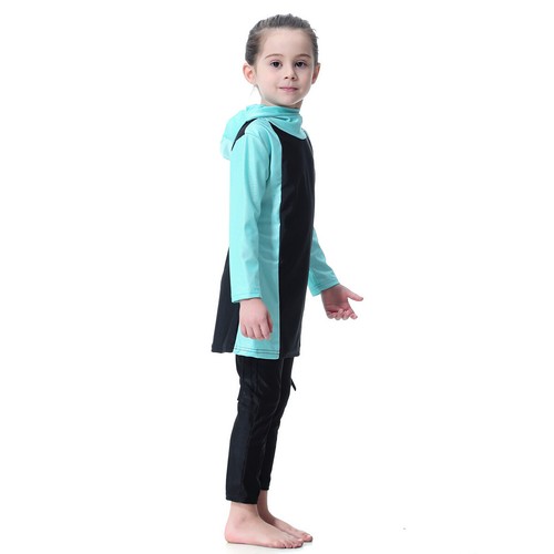 Full Cover Kids Girls Swimwear Muslim Girls Beachwear Modest Burkini Swimsuit - Picture 9 of 54