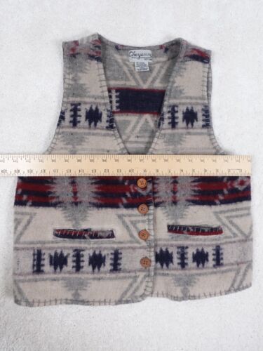 Vintage Cheyenne Autumn Women’s Size Medium Wool Blend Native Southwestern Vest - Picture 11 of 22