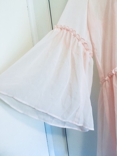 THE FIFTH designer Voyage Dress Shell Pink/Peach sheer babydoll (XS/8) - Picture 8 of 9