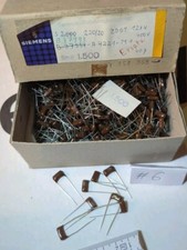 200x SIEMENS CERAMIC MICA TUBE CAPACITORS 220 pF 400 V NOS Original Packaging