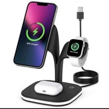 Magnetic Wireless Charging Station Dock, Mag-Safe 5IN1 LED Light Shipped In Box