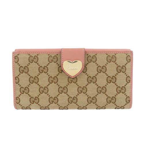 Gucci★素敵！Animalier Mauve Leather Wallet Blind for Love Gucci☆素敵！Animalier Mauve Leather Wallet Blind for Love