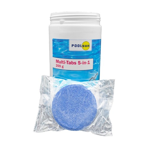 PoolSun Multitabs 5 in 1 Chlor 200g Multifunktionstablette 1kg Pflege Schwimmbad - Bild 9 von 10
