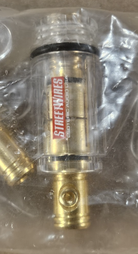 4- STREETWIRES IN-LINE AGU FUSE HOLDERS 8 GAUGE GOLD PLATED - Picture 3 of 4