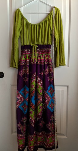 Stunning Vintage Midi Dress, large 1970s - Picture 3 of 9