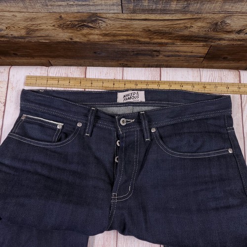 Jeans Naked & Famous Weird Guy Selvedge Denim taglia 32 (vestibilità 34x34) Old Cowboy - Foto 4 di 16