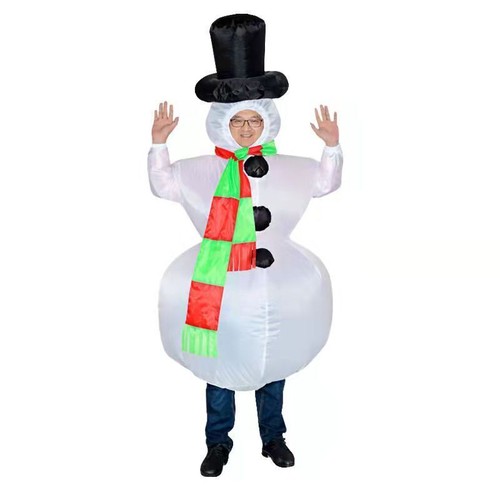 Father Christmas Inflatable Costume Adult Stage Show Santa Claus Blow up Clothes - Picture 21 of 24