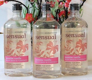 Details About 3 Bath Body Works Aromatherapy Jasmine Vanilla Body Wash Foam Bath