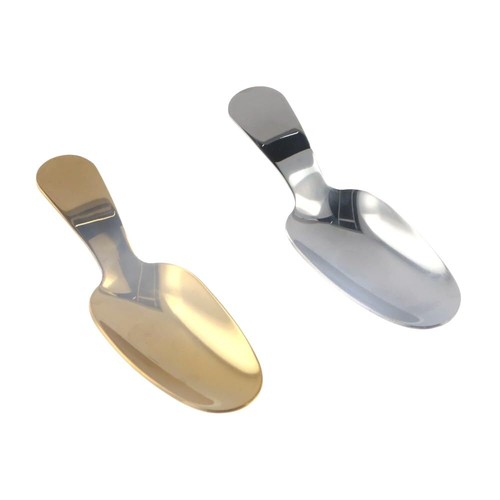 2Pcs Mini Stainless Steel Spoons Silver/Gold Color Dessert Spoons Creative Co... - Picture 2 of 6