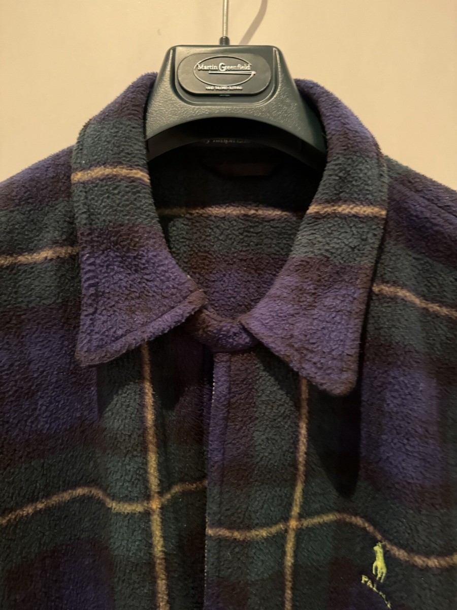 Palace Ralph Lauren Fleece Jacket XL Blackwatch Plaid | eBay