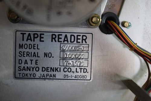 Sanyo Denki 2400B-1H Tape Reader, Mori Seiki, CNC  - Picture 4 of 4