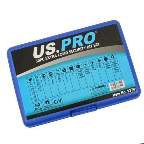 Bitbox Sicherheitsschrauben lang Bit Satz Set Innen Torx Sechskant Vielzahn XZN - Bild 2 von 3