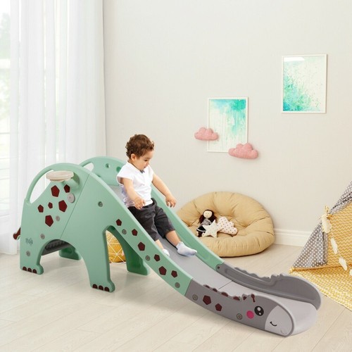 3-in-1 Playrooms Kids Heavy Duty Climbing & Sliding Playset With Basketball Hoop - Picture 6 of 12