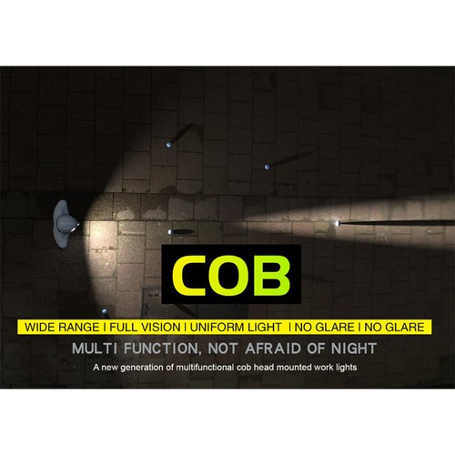 2X COB LED Faro Fascia Torcia Torcia USB Ricaricabile Impermeabile - Foto 5 di 12