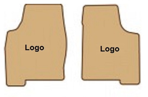 Lloyd Mats Velourtex Chevrolet Bowtie Outline Logo Front Floor Mats (1969-2003) - Bild 6 von 8