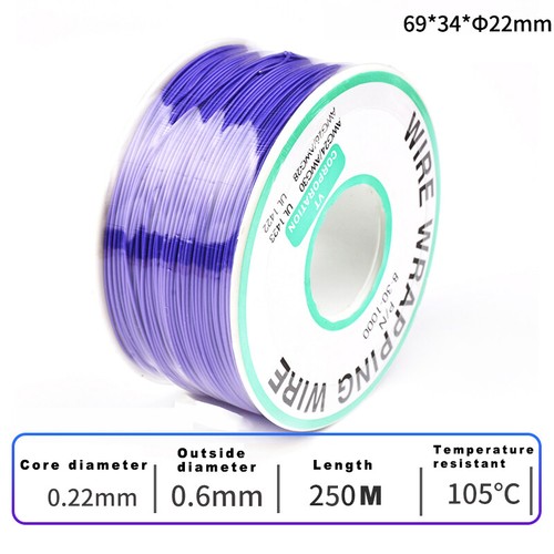 1 Rolle KYNAR Draht 30 AWG 0,2mm² Wicklung Haken Kupfer Einzelader für Leiterplattentest - Bild 26 von 28