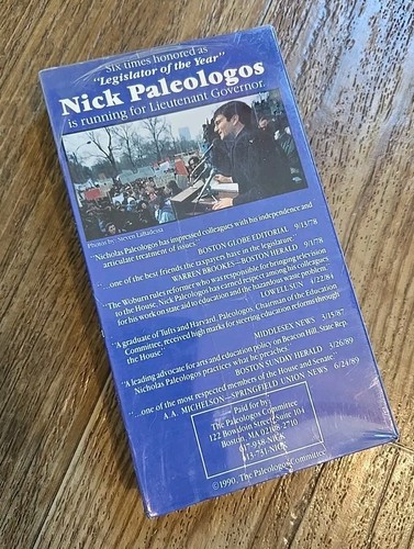 Nick Paleologos 1990 Election Day VHS Tape *Still Sealed* - Picture 3 of 5