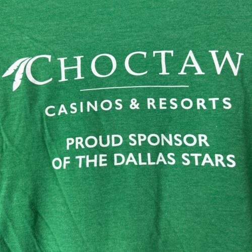 Dallas Stars Choctaw Casinos Green T-Shirt - District Mens Size XL - Picture 4 of 9