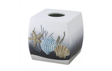 Avanti Blue Lagoon Ombre Seashells Tissue Box Cover, Multi
